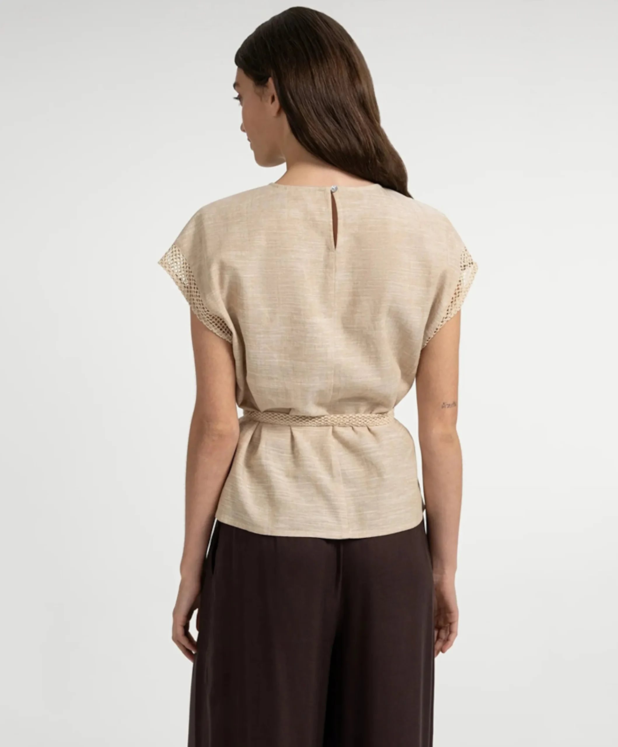 Dames top beige