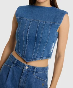Dames top blauw