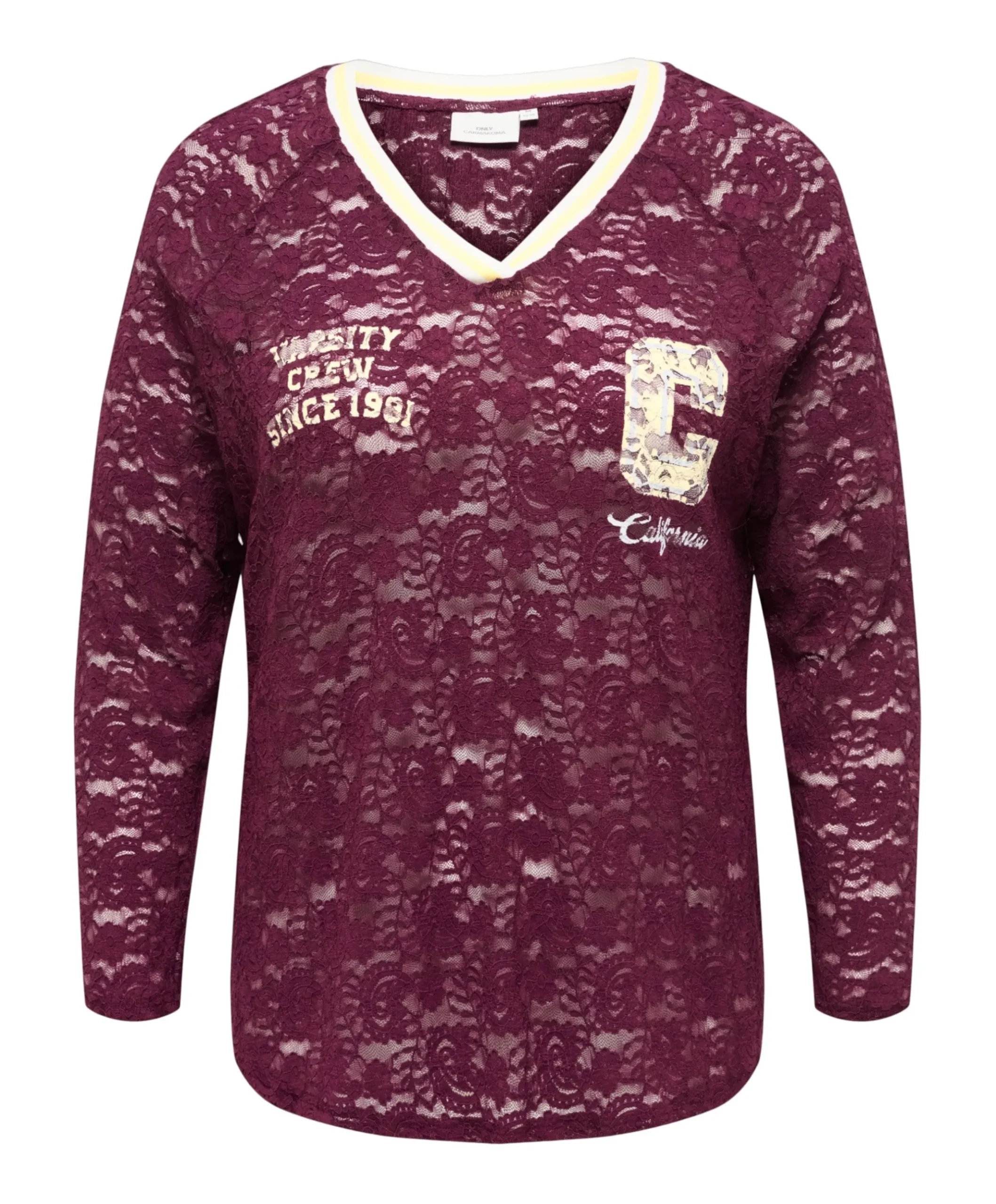 Dames top bordeaux