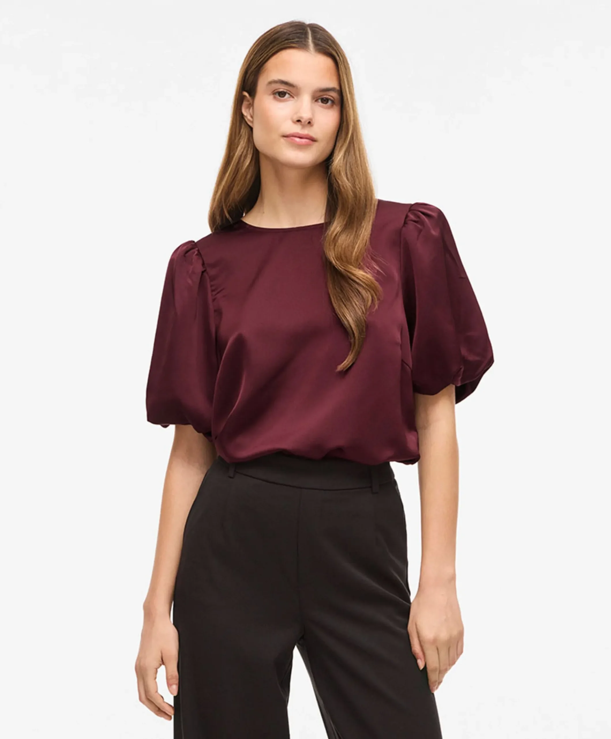 Dames top bordeaux
