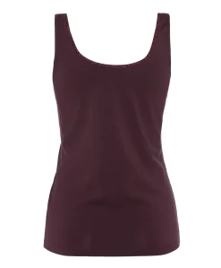 Dames top bordeaux