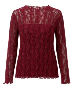 Dames top bordeaux