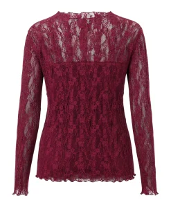 Dames top bordeaux