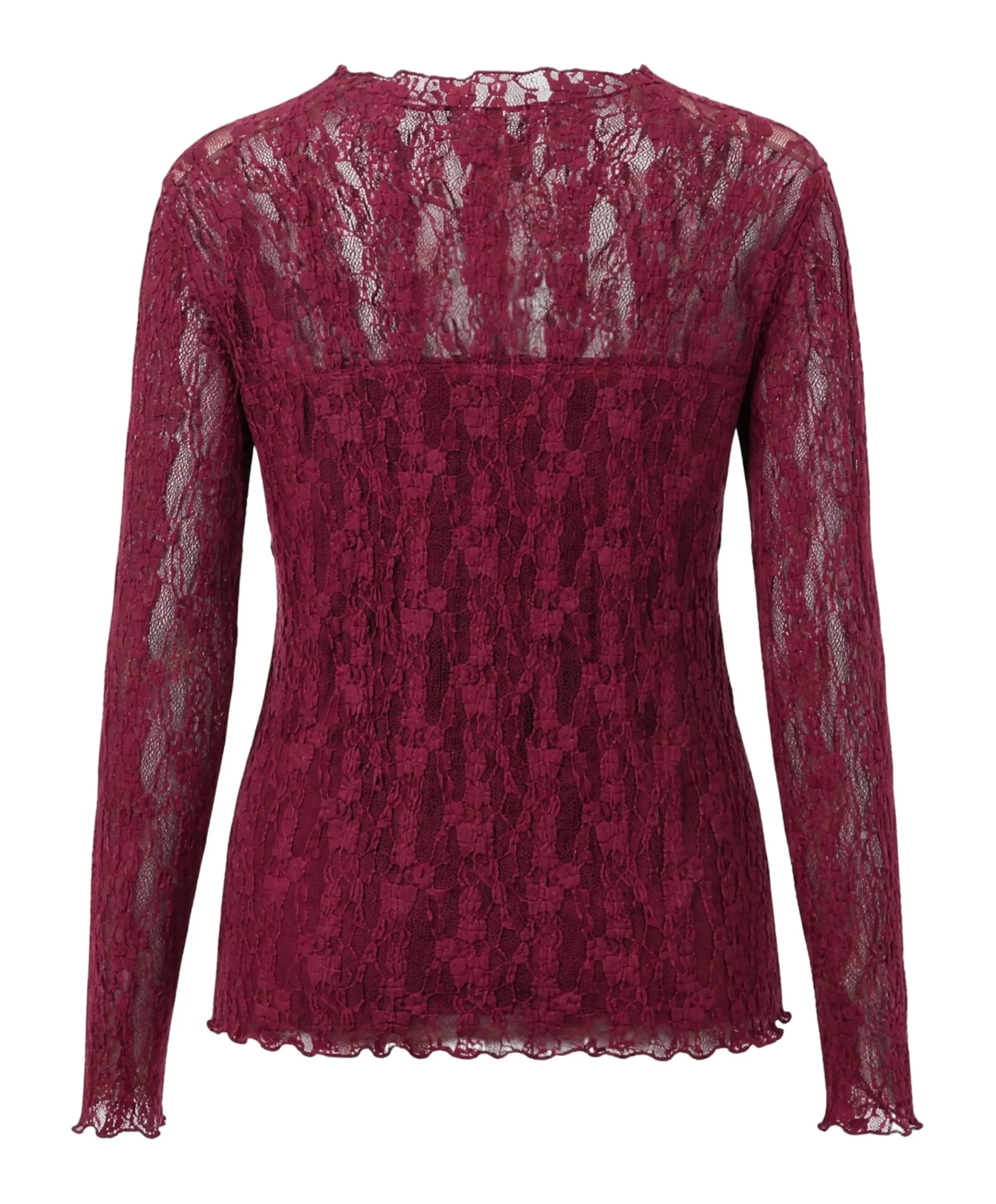 Dames top bordeaux