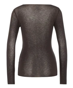 Dames top bruin