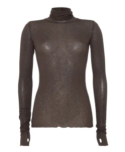 Dames top bruin