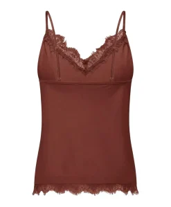 Dames top bruin