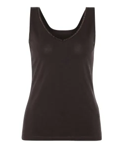 Dames top bruin