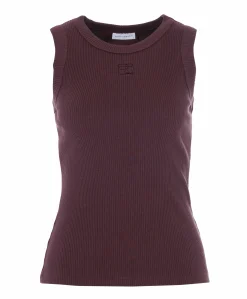 Dames top bruin