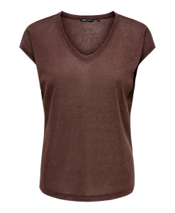 Dames top bruin