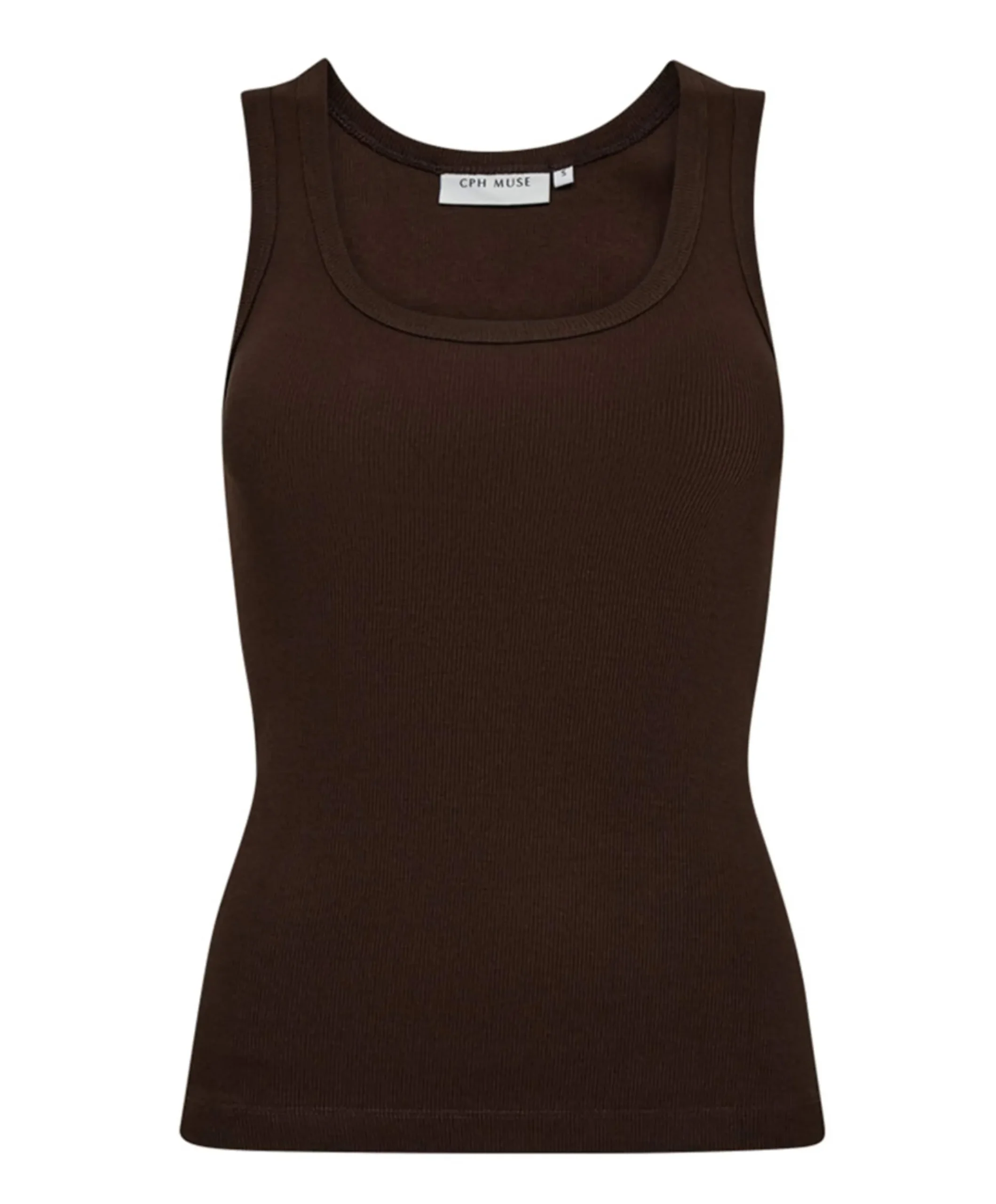 Dames top bruin