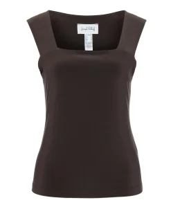 Dames top bruin