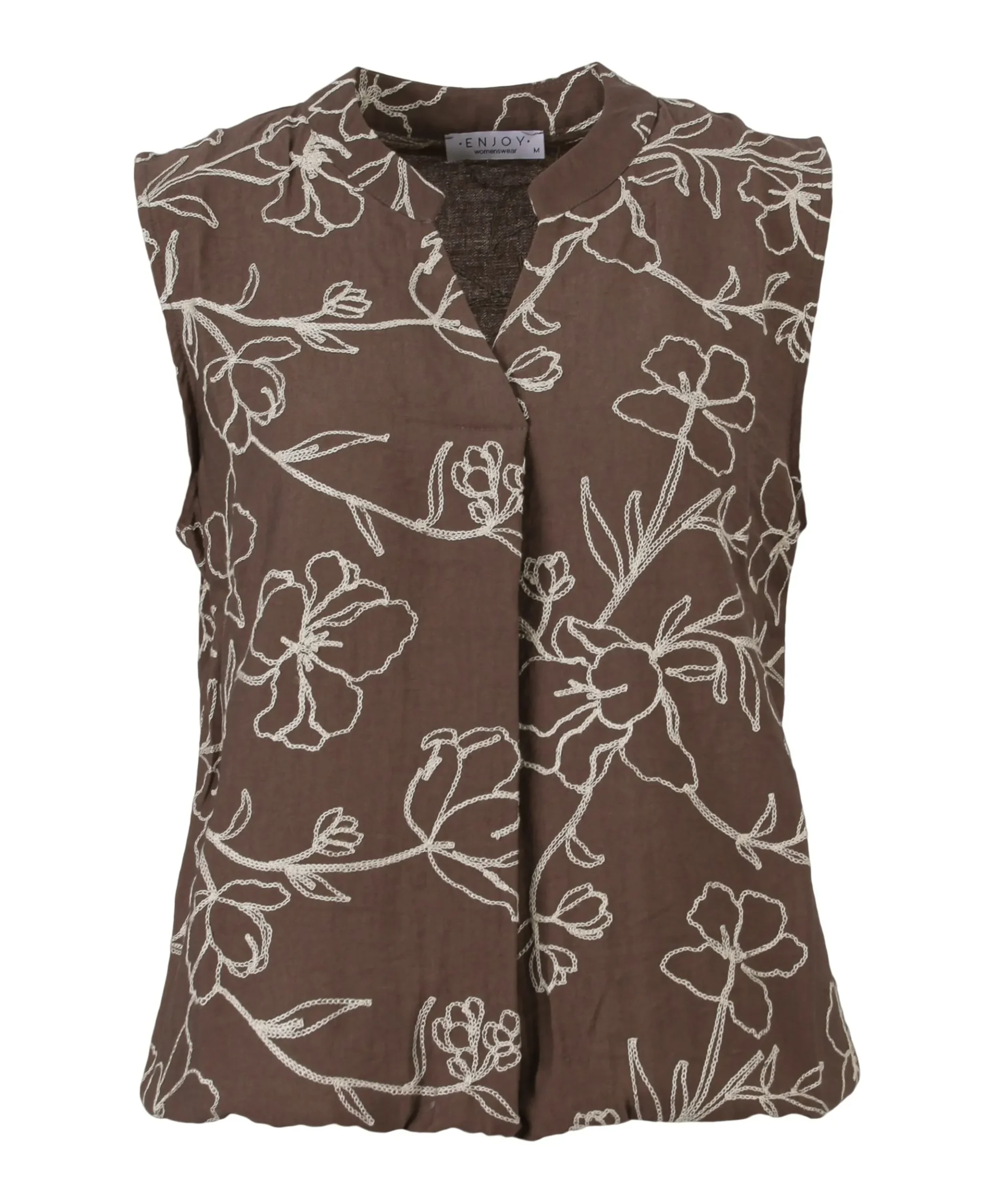 Dames top bruin