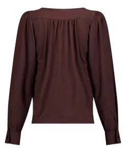 Dames top bruin