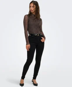 Dames top bruin