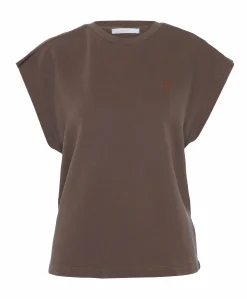 Dames top bruin