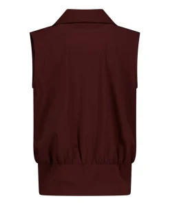 Dames top bruin