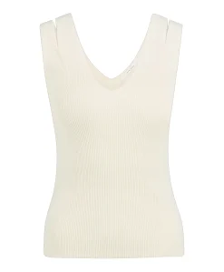 Dames top ecru