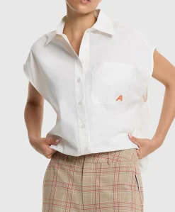Dames top ecru