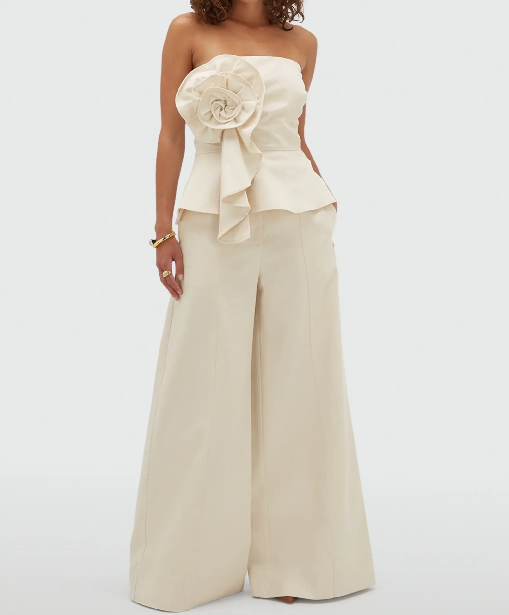 Dames top ecru