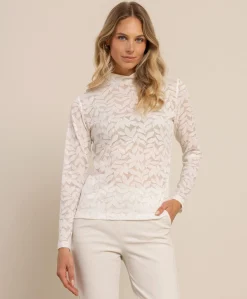 Dames top ecru