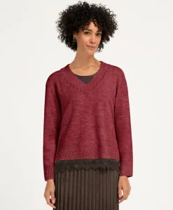 Dames trui bordeaux