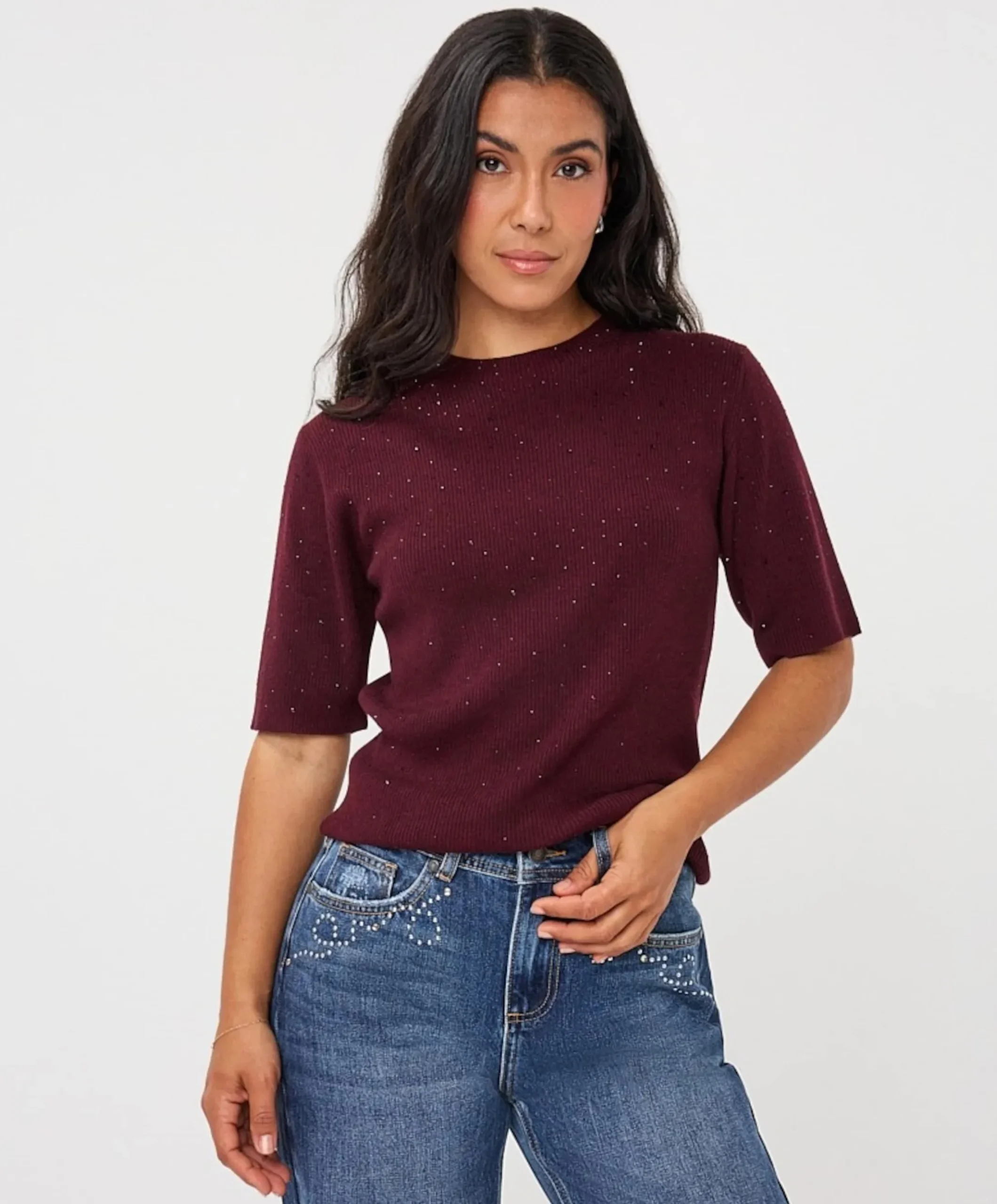 Dames trui bordeaux