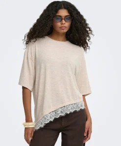 Dames T-shirt beige
