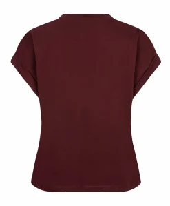 Dames T-shirt bordeaux