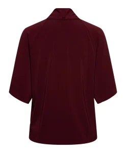 Dames T-shirt bordeaux