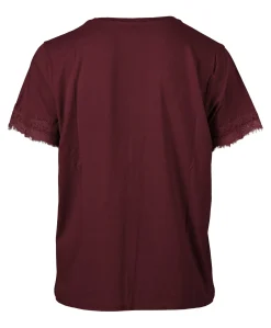 Dames T-shirt bordeaux