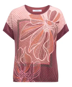 Dames T-shirt bordeaux