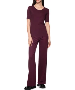 Dames T-shirt bordeaux