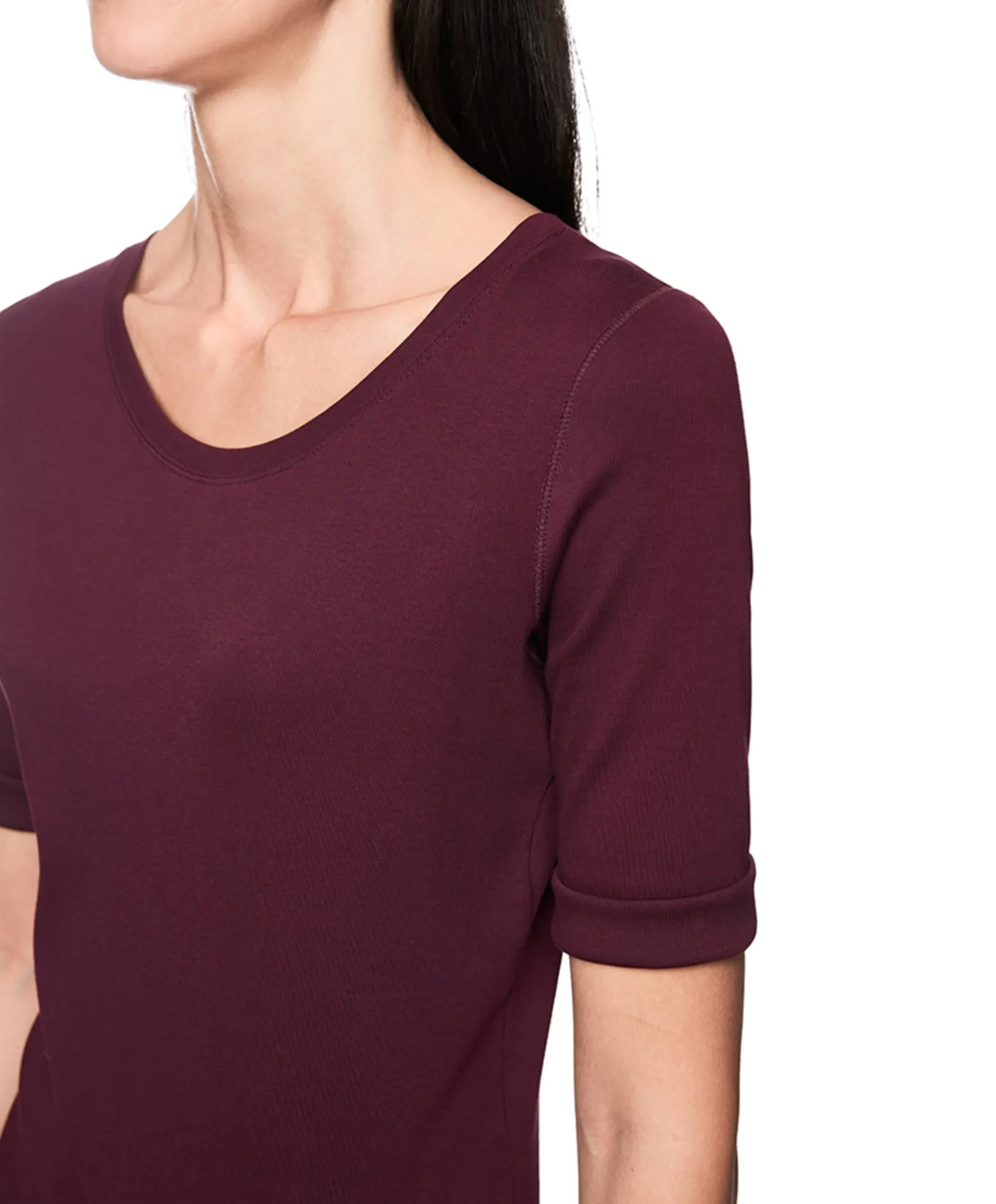 Dames T-shirt bordeaux