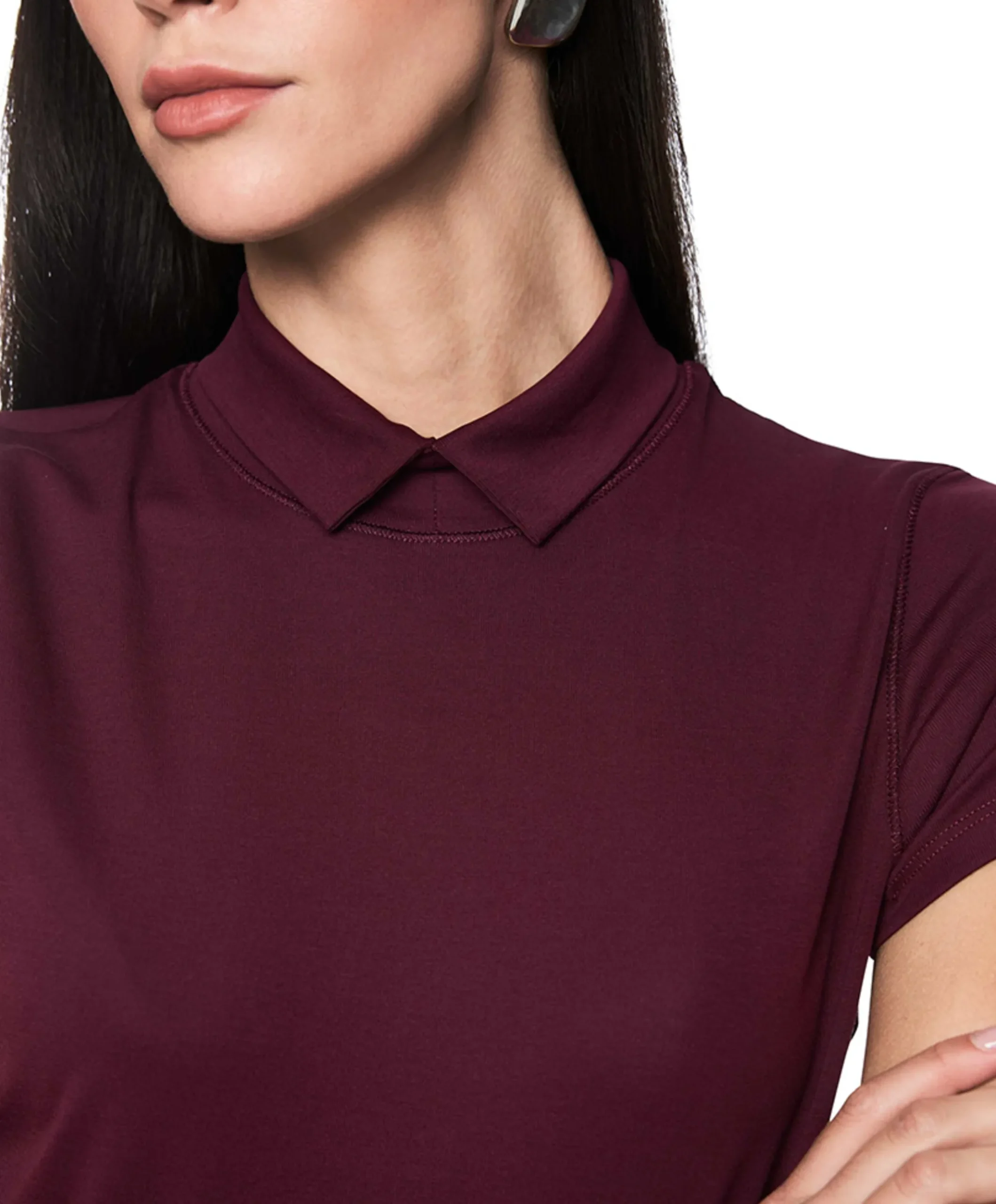 Dames T-shirt bordeaux