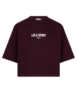Dames t-shirt bordeaux
