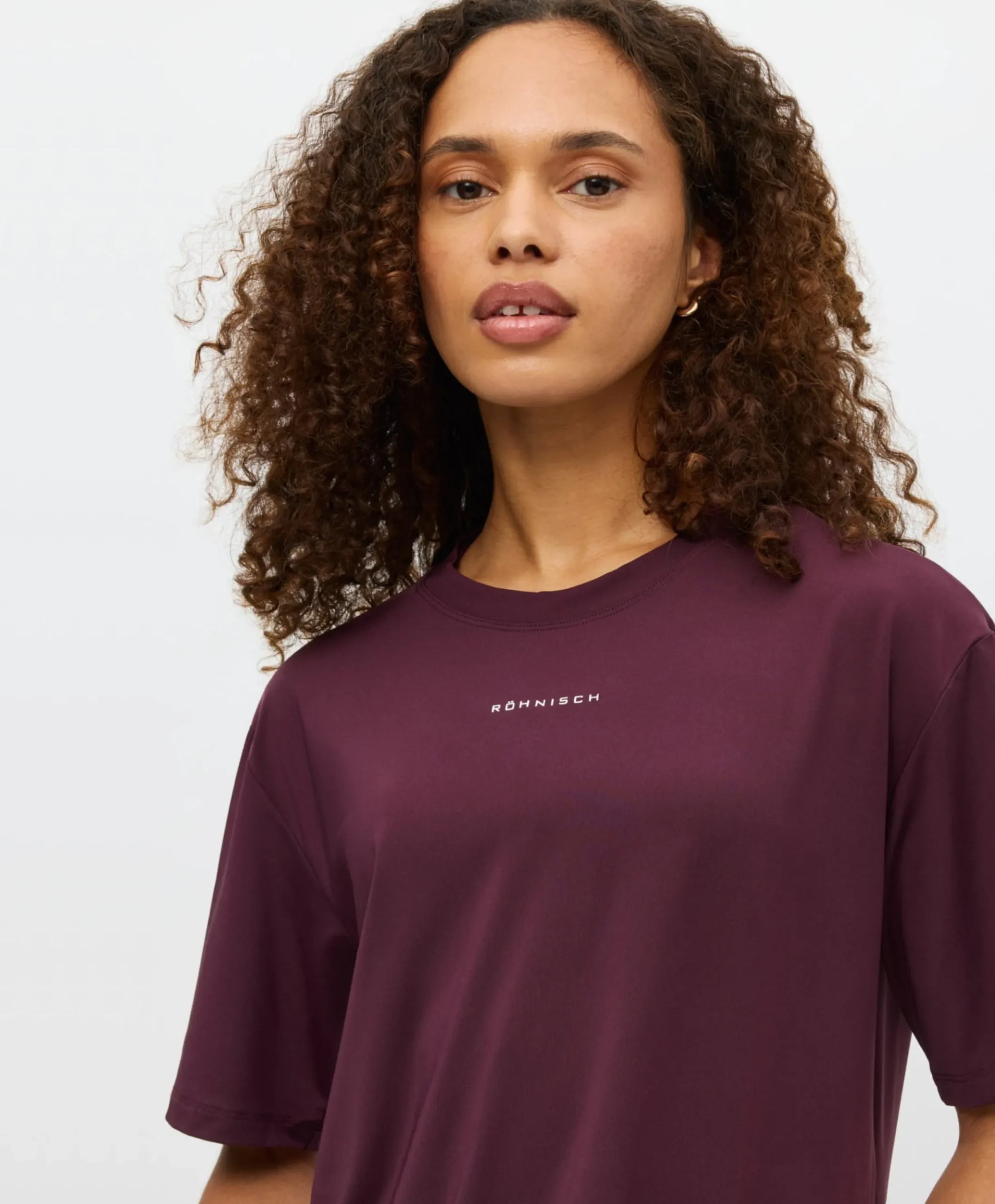 Dames t-shirt bordeaux