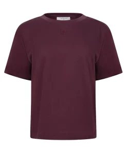 Dames T-shirt bordeaux