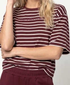 Dames T-shirt bordeaux