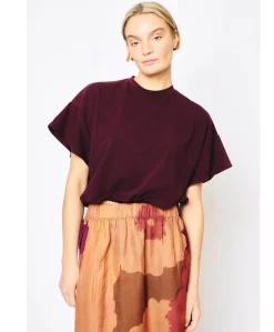 Dames T-shirt bordeaux