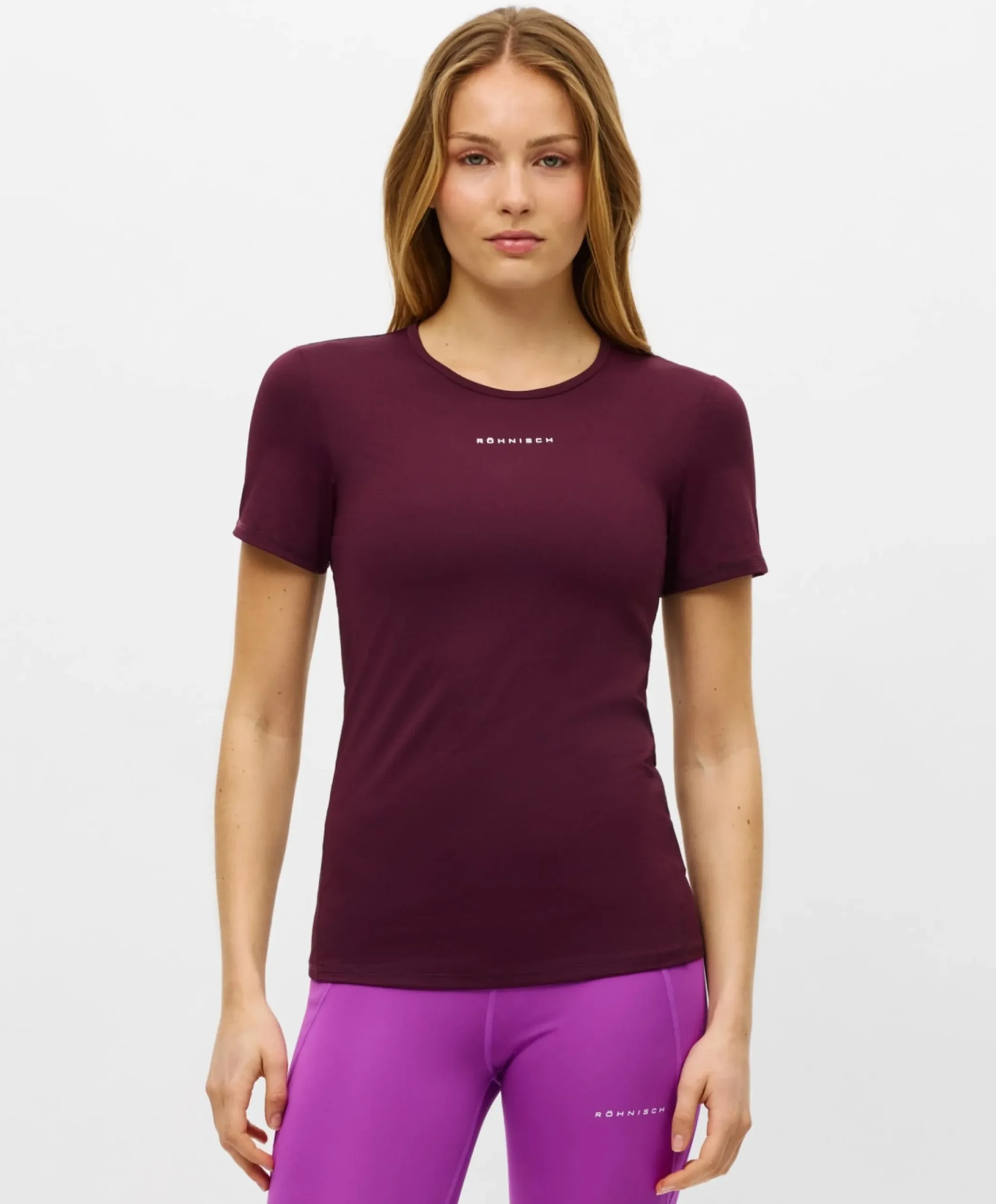 Dames t-shirt bordeaux