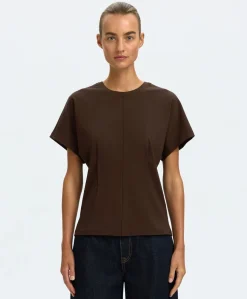 Dames T-shirt bruin