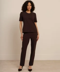 Dames T-shirt bruin