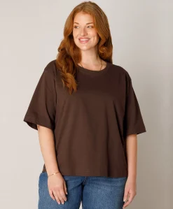 Dames T-shirt bruin