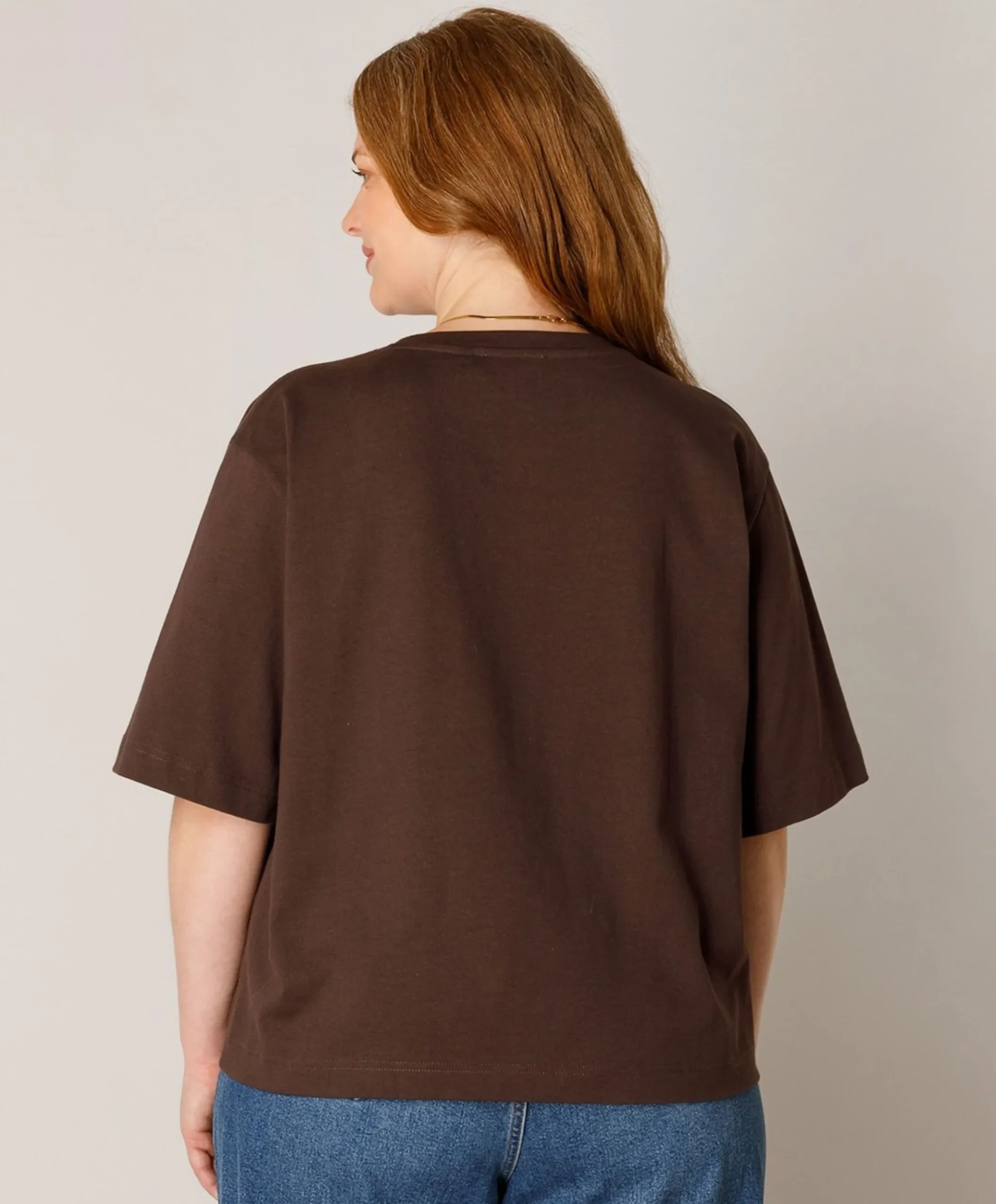 Dames T-shirt bruin