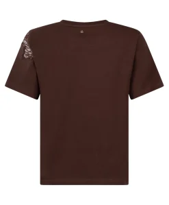 Dames T-shirt bruin