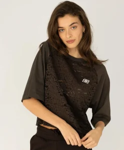 Dames T-shirt bruin