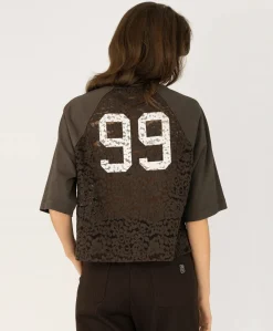 Dames T-shirt bruin