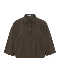 Dames T-shirt bruin
