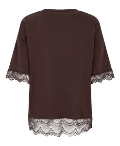 Dames T-shirt bruin